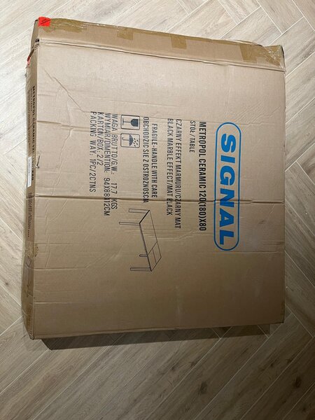 Masa dining extensibila neagra din ceramica Metropol– noua, nefolosita